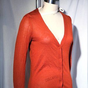 Red, Lightweight Uniqlo Cardigan